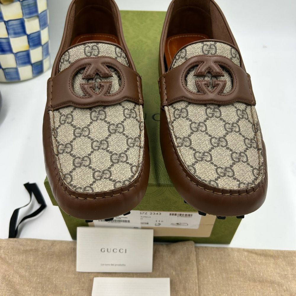 Men's Gucci Ayrton driver loafers size 11.5 made in Italy - Picture 3 of 11